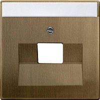 Лицевая панель ABB Династия для 1-м. розетки RJ11/RJ45 античная латунь картинка